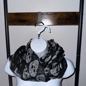 Black and Gray Skull Scarf